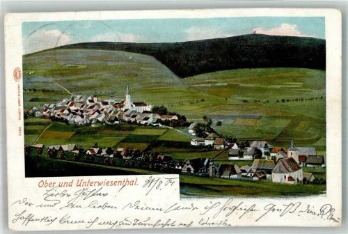 Oberwiesenthal 1904 Kirche Ober und Unterwiesenthal