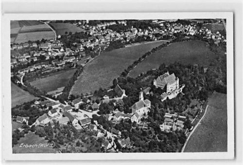 Erbach. Kirche vom Flugzeug aus ungelaufen Gute Erhaltung.