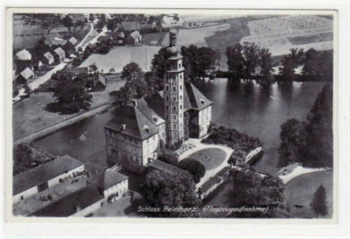 Bad Schmiedeberg Flugzeugaufnahme vom Schloss Reinharz bei Bad Schmiedeberg ungelaufen Top Erhaltung.