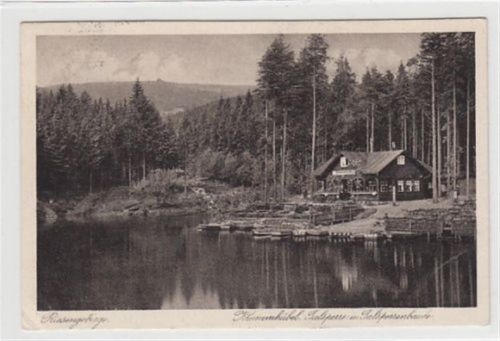 Krummhübel Krummhübel / Karpacz - Kreis Hirschberg / Jelenia Góra im Riesengebirge. Talsperre Talsperrenbaude gelaufen 1929 kleiner Knick an der linken unteren Ecke Leicht fleckig, sonst gut erhalten