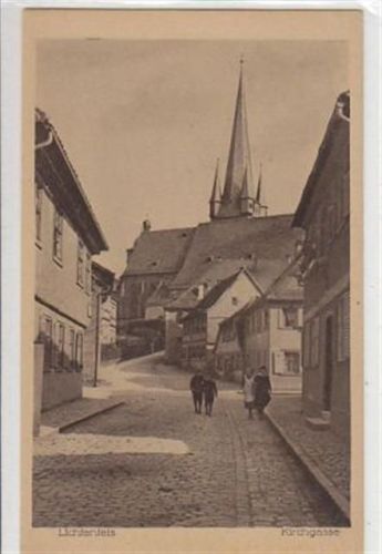 Lichtenfels. Kirchgasse mit Personen. Ungelaufen. Gute Erhaltung.