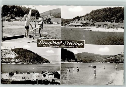 Seebrugg Schluchsee Schwarzwald Strandbad Ruderboot Dusche