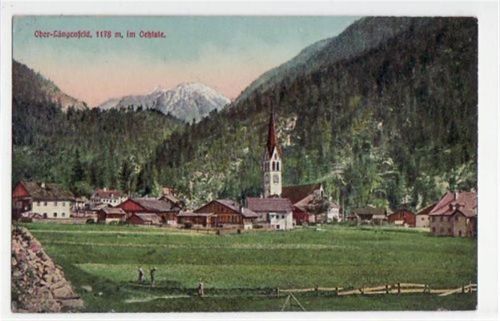 Ober - Längenfeld im Oetztale mit Gesamtansicht ungelaufen Gute Erhaltung.