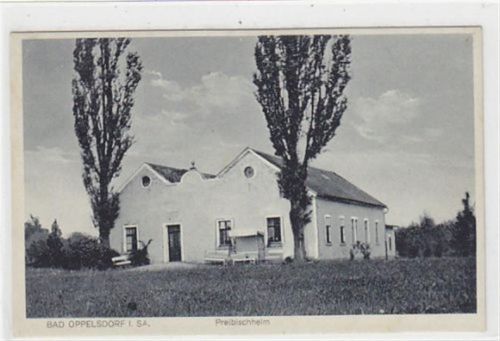 Bad Oppelsdorf Bad Oppelsdorf in Sachsen - Opolno Zdrój / Kreis Görlitz - Zgorzelec. Preibischheim ungelaufen Rückseite leicht stockfleckig, sonst gut erhalten