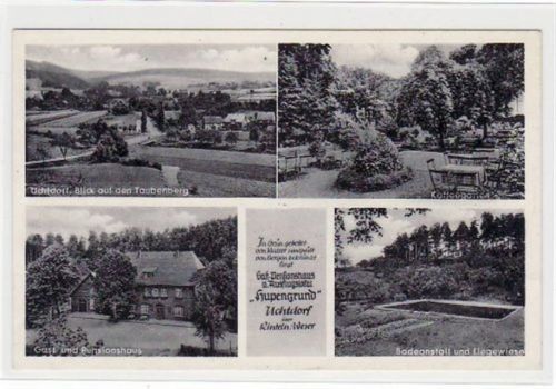 Uchtdorf üb. Rinteln. Gast- u. Pensionshaus u. Badeanstalt. ungelaufen Nachkriegskarte. Gute Erhaltung.