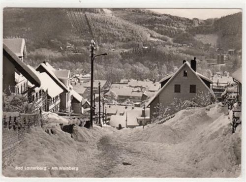 Bad Lauterberg. Partie am Weinberg im Winter ungelaufen Gute Erhaltung.
