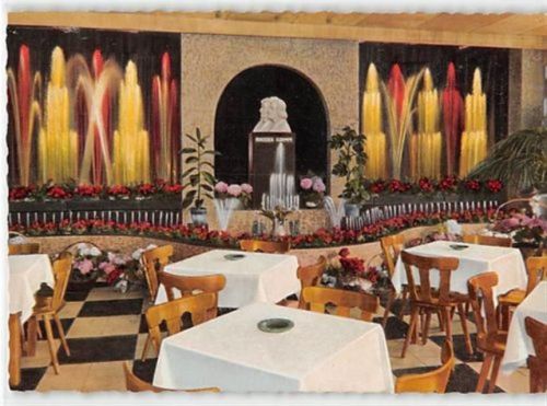 Altenberg / Rhld. Innenansicht vom Terrassen - Waldrestaurant gelaufen. Gute Erhaltung.