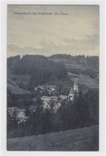 AK von Hirschbach bei Freistadt. Teilansicht gelaufen. Gute Erhaltung. PLZ 4242