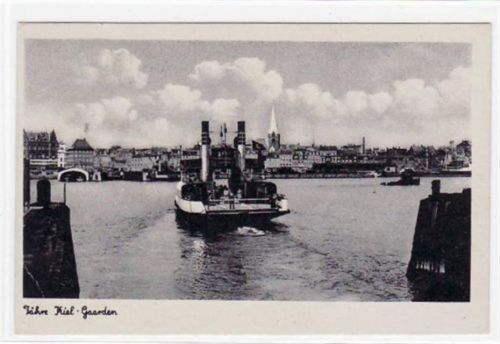 Kiel Kiel Gaarden mit Fähre gelaufen, 1950 kleiner Knick unten links, sonst gut erhalten