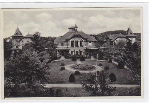 Coswig Heilstätte Lindenhof in Coswig. Landesversicherungsanstalt Sachsen am 28.05.1935 gelaufen. Marke fehlt. Leichter Stempeldurchdruck. Leichter Bug unten in der Mitte, sonst gut erhalten.