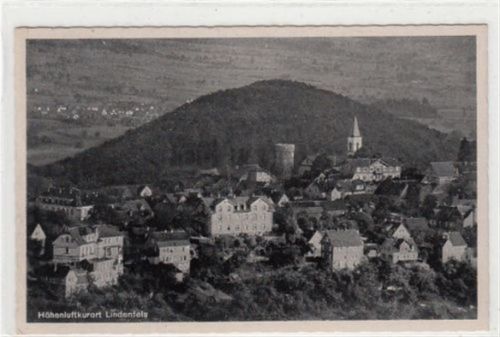 Lindenfels Lindenfels im Odenwald. Gesamtansicht gelaufen, 1942 kleiner Knick oben und unten links, sonst gut erhalten