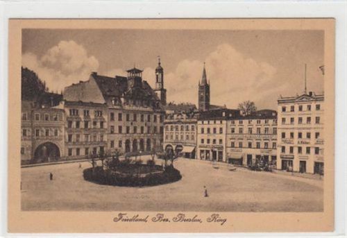 Friedland Friedland / Mieroszów, Bez. Breslau - Kreis Waldenburg / Walbrzych. Ring mit verschiedenen Geschäften ungelaufen Top Erhaltung.