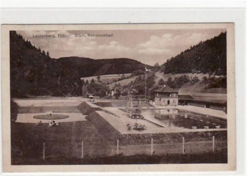 Leutenberg Leutenberg i. Thür. mit Städt. Schwimmbad gelaufen von 1928. Gute Erhaltung.