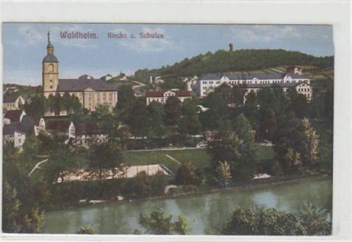 Waldheim Waldheim mit Kirche und Schulen ungelaufen Top Erhaltung.