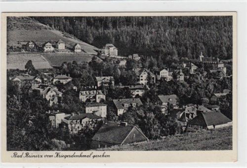 Bad Reinerz Bad Reinerz / Duszniki Zdrój - Kreis Glatz / Klodzko vom Kriegerdenkmal gesehen gelaufen 1940 kleiner Knick an der linken oberen Ecke Rückseite leicht stockfleckig, sonst gut erhalten