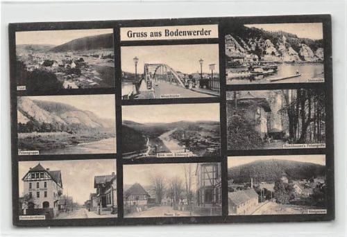 Bodenwerder Kemnaderstrasse und Steinmühle gelaufen. Marke entfernt. Leicht fleckig, sonst gut erhalten