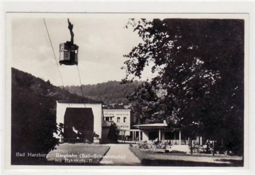 Bad Harzburg Bad Harzburg. Bergbahn ( Seil - Schwebebahn ) mit Bahnhofs - Restaurant ungelaufen Gute Erhaltung.