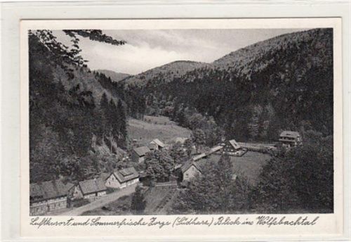 Zorge Zorge ( Südharz ). ein Blick ins Wolfsbachtal ungelaufen Ecken mit Albumabdrücken, sonst gut erhalten