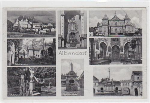 Albendorf Albendorf - Wambierzyce / Kreis Glatz - Klodzko Calvarienberg, Teich Bethesda, Gnadenbild, Marienbrunnen, Basilika, Inneres der Kirche und Mariensäule gelaufen. Leicht fleckig, sonst gut erhalten