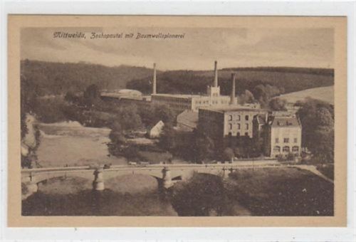 Mittweida Mittweida in Sachsen. Zschopautal Baumwollspinnerei. Ungelaufen. Sehr gut erhalten.