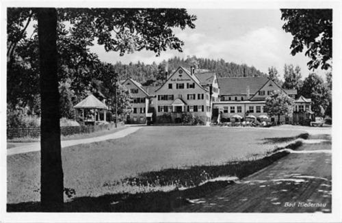 Bad Niedernau. ein Blick auf das Gasthaus ungelaufen Gute Erhaltung.