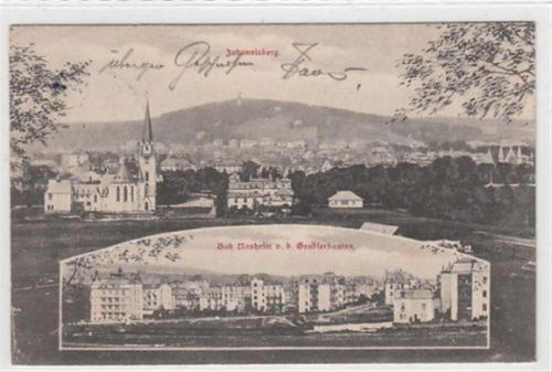 Bad Nauheim Bad Nauheim. Johannisberg Gradierbauten gelaufen, mit Stempel von 1906. Marke entfernt, Abrissspuren. Leichte Stempelspuren, leichte Abschürfungen, sonst gut erhalten
