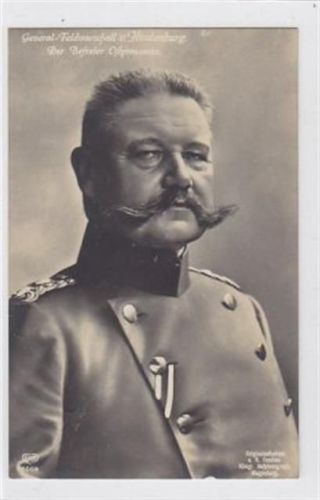 General-Feldmarschall von Hindenburg. Der Befreier Ostpreußens. Druckvermerk: Originalaufnahme v. R. Fendius, kg. Hofphotograph, Magdeburg ungelaufen Top Erhaltung.