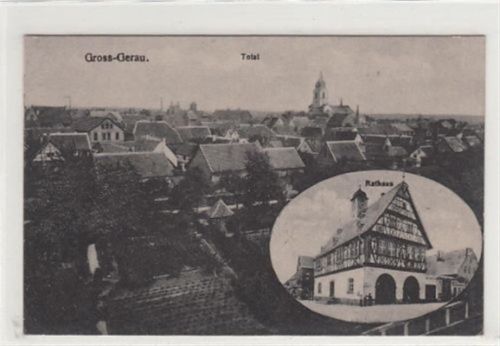 Groß-Gerau Groß Gerau. Rathaus Groß Gerau ungelaufen Beschriebene Karte. Leicht fleckig, sonst gut erhalten