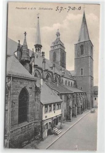Neustadt Neustadt. ein Blick auf die Stiftskirche ungelaufen Handschriftliches Datum von 1913. Gute Erhaltung.