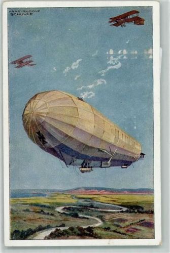 sign. Hans-Rudolf Schulze Zeppelin Hansa im Kampf WK I