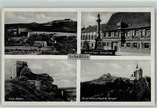 96110 W8604 Scheßlitz - Burg Giech Kapelle Mariensäulenbrunnen