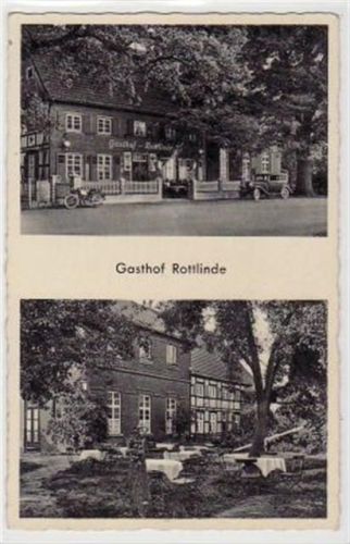 Gasthof Rottlinde, Gustav Lüke, 2 Abbildungen ungelaufen Gute Erhaltung.