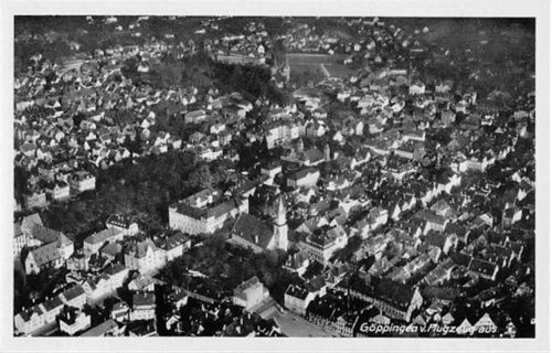 Göppingen Göppingen. Flugzeugaufnahme von der Stadt ungelaufen Gute Erhaltung.