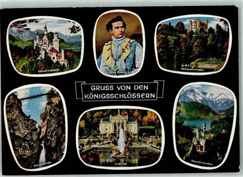 Neuschwanstein Schlösser un Marienbrücke AK