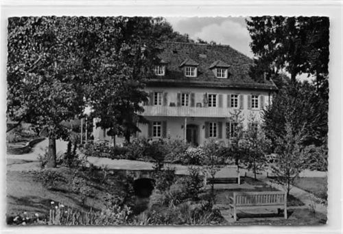 Klingenmünster. Ferienheim Klingbachhof gelaufen. Leichter Schrift- und Stempeldurchdruck, kleiner Knick oben und unten links, sonst gut erhalten