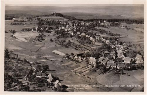 Neuhütten mit Aussichtsturm Steinknickle vom Flugzeug aus ungelaufen Gute Erhaltung.