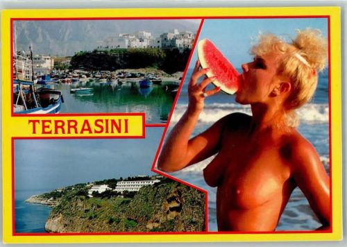Terrasini Tourismus Werbung AK FKK 1997