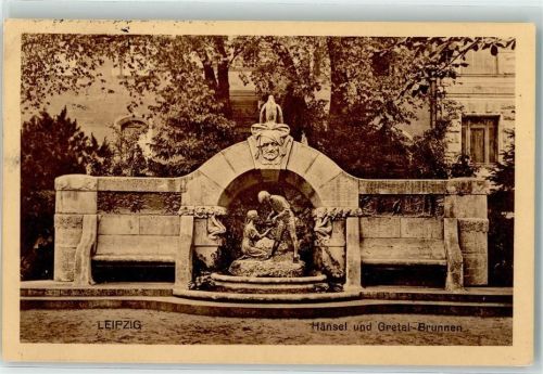 Leipzig 1915 Hänsel und Gretel Brunnen AK