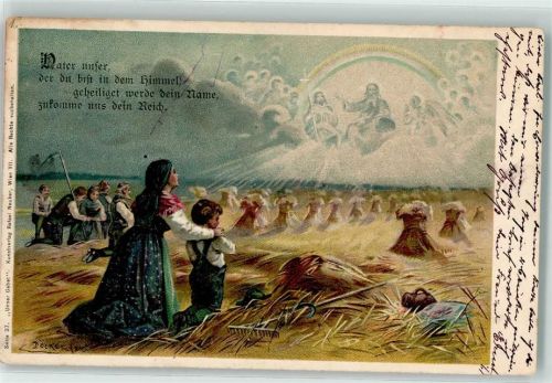 1902 Serie 37 Unser Gebet "Vater unser" Lithographie