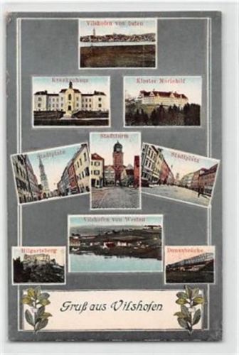 Vilshofen Vilshofen. Stadtplatz Krankenhaus gelaufen. Leicht bügig, leichte Abschürfungen, sonst gut erhalten
