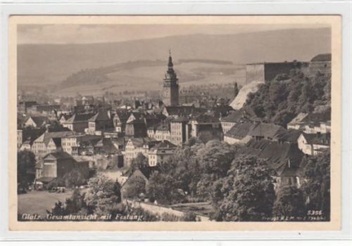 Glatz Glatz / Klodzko. Gesamtansicht Festung ungelaufen Rückseite leicht stockfleckig, sonst gut erhalten