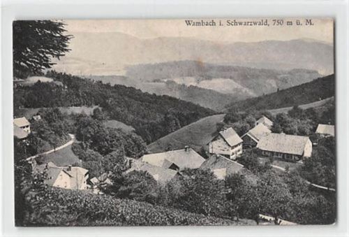 Wambach im Schwarzwald. Teilansicht gelaufen. Gute Erhaltung.