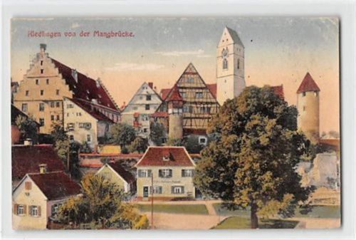 Riedlingen Riedlingen. ein Blick auf die Stadt von der Mangbrücke aus ungelaufen Fleckig, leicht bügig, sonst gut erhalten