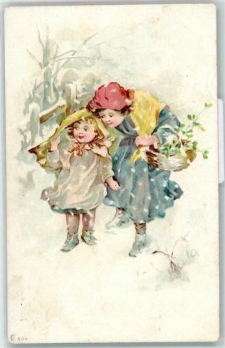 1905 Gebrüder Jürgens Kaffee Kinder Schneetreiben