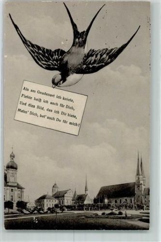 Altötting Kapellenplatz Gnadenkapelle Stiftspfarrkirche Schwalbe