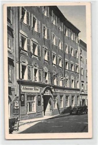 Salzburg. Gasthof zum schwarzen Rößl gelaufen. Leichter Stempeldurchdruck, kleiner Knick unten links, sonst gut erhalten