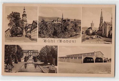 Bühl-Kappelwindeck mit Obstmarkt, Rathaus und Kirche ungelaufen Gute Erhaltung.