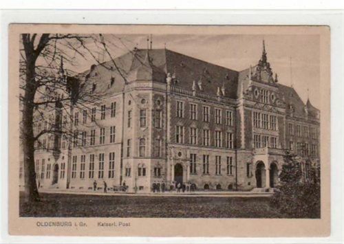 Oldenburg Oldenburg mit Kaiserl. Post. Feldpost, Stempel von 1918 kleiner Riß oben links, leicht fleckig, sonst gut erhalten