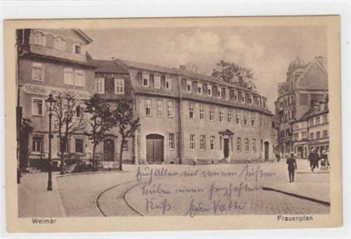 Weimar Weimar. Frauenplan gelaufen, 1931 kleiner Knick oben rechts und unten links, leicht fleckig, sonst gut erhalten