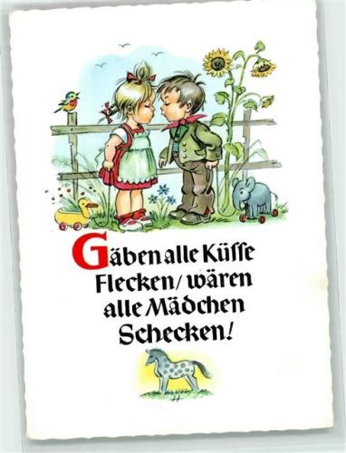 Kinderpoesie Spielzeug Küsse AK